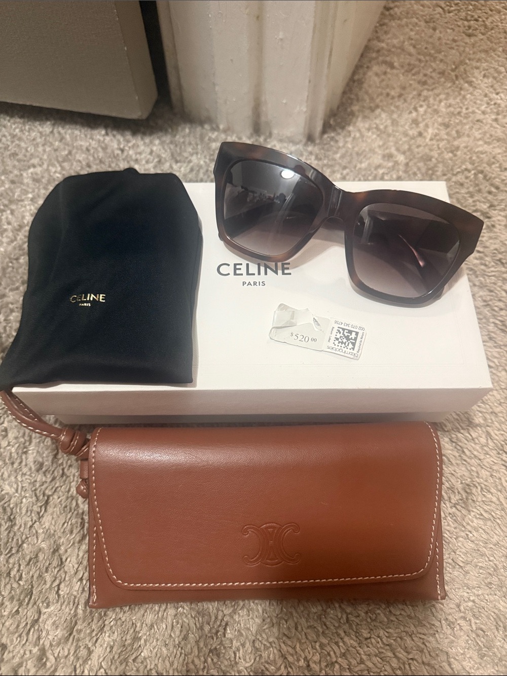 Celine Brown Gradient Triomphe Sunglasses - Picture 1 of 4